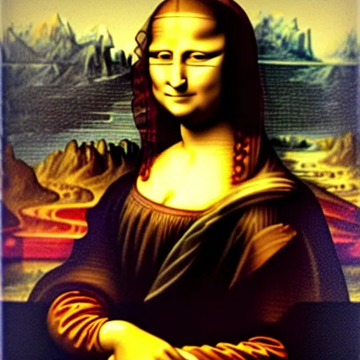 Prompt: mona lisa doing a selfie giving a thumbs up.