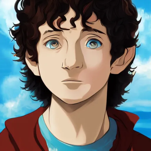 Prompt: frodo, anime portrait n - 4