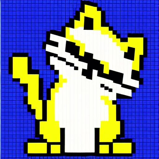 Image similar to cute cat , pixel art , 16 bit , toby fox