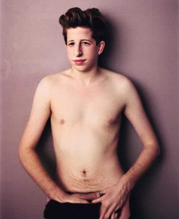 Prompt: portrait of charlie puth photographed by nan goldin