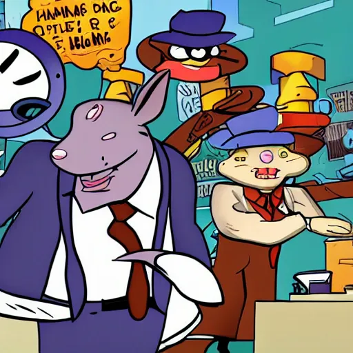 Image similar to Sam and Max Freelance Police as humans