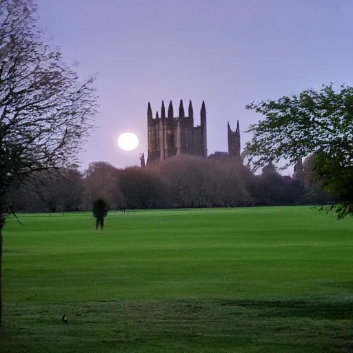 Image similar to moonrise over ely cathedral