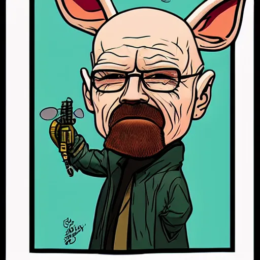 Image similar to Walter white as Yoda, punk rock, retro futuristic