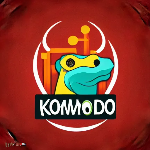 Image similar to logo for a company called komodo, Line art, graphic design, vector, illustrator