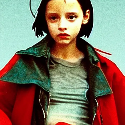 Prompt: Kiki from Kikis Delivery Servcie in the 1994 movie Léon: The Professional, promotional poster, ralistic, beautiful, stunning