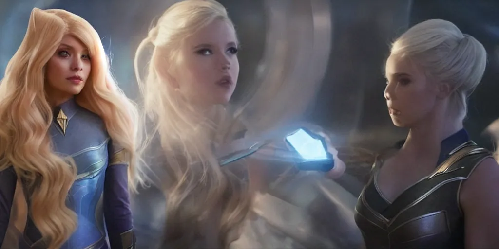 Image similar to lux from league of legends is the captain of the starship enterprise in the new star trek movie, vfx