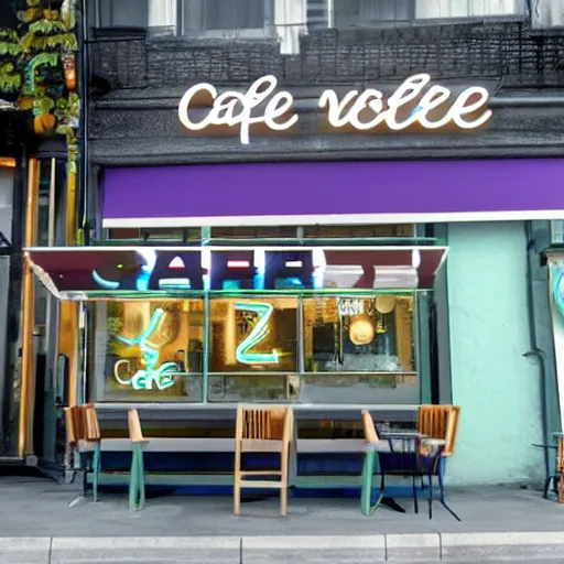 Image similar to cafe made out of vapor