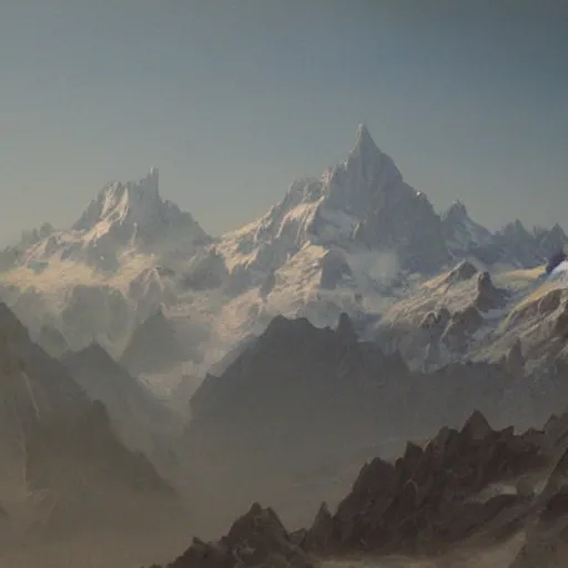 Image similar to intricate matte painting, mont blanc