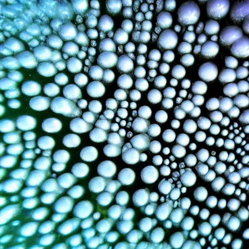 Prompt: a photo of underwater bubbles. Trypophobia. Detailed. High definition. 8k. Photorealism. 35 mm lens. Iso 150. Diaphragm 1.4. trending in pinterest