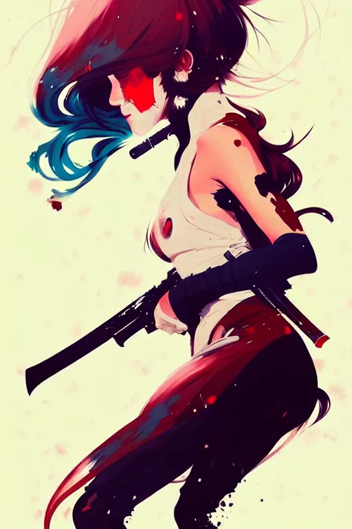 Image similar to a ultradetailed beautiful panting of a stylish woman with a sword, by conrad roset, greg rutkowski and makoto shinkai, trending on artstation