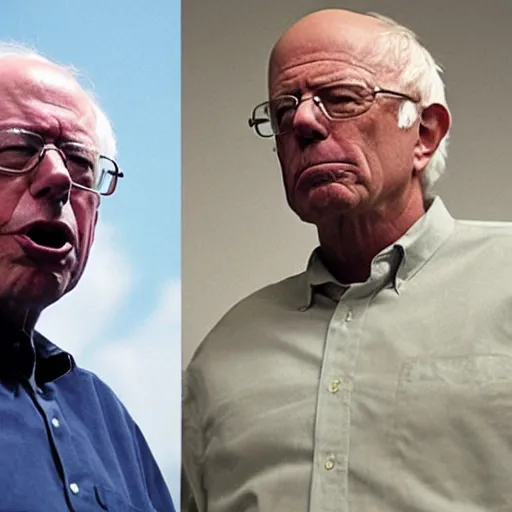 Image similar to bernie sanders yelling at walter white,