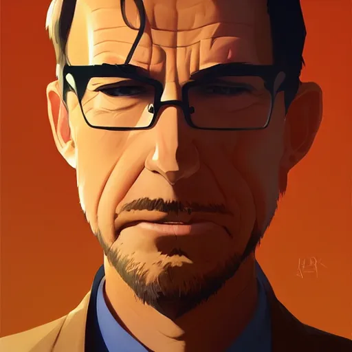 Image similar to face icon stylized minimalist michael crichton, loftis, cory behance hd by jesper ejsing, by rhads, makoto shinkai and lois van baarle, ilya kuvshinov, rossdraws global illumination