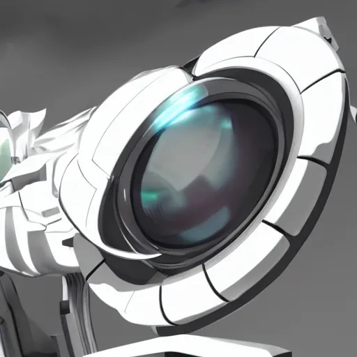 Image similar to photo of glados, realistic, sharp focus