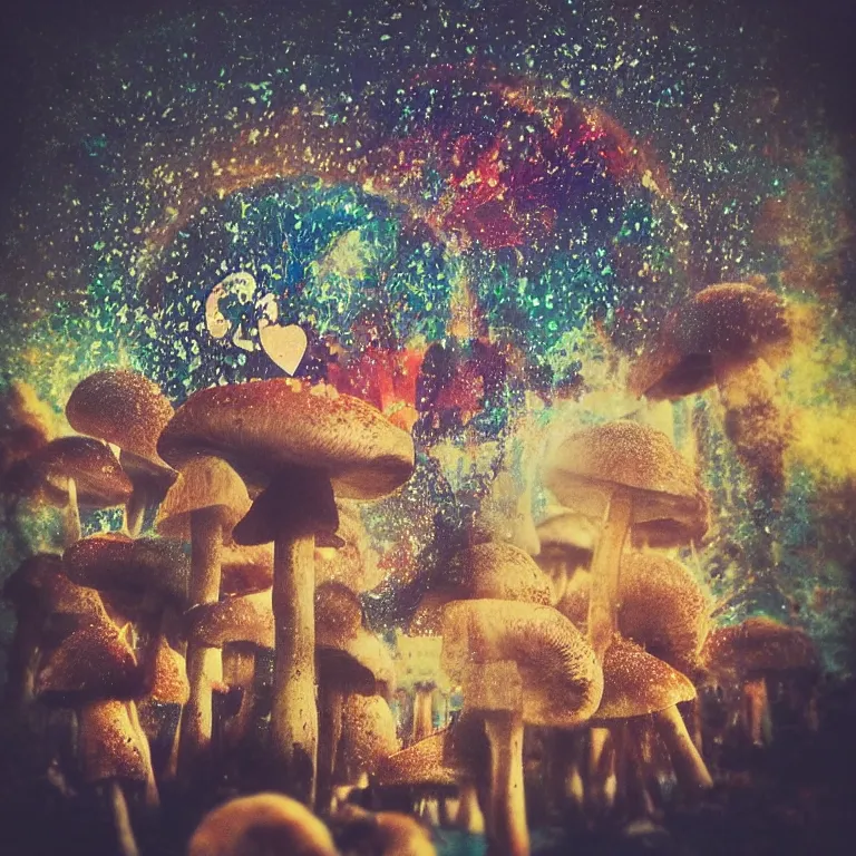 Image similar to double exposure of dally life, symbols of live, explosion, love is the most relevant theme, love is infinity, love is begin of all, 8 k resolution, artistic mode, artistic, trending on instagram, long exposure, love art, serious, fantasy and dreams vibes, mushrooms style and macro style