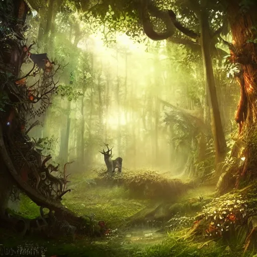 Image similar to salura dream magical forest, fluent composition, concept art, ambient light, 4 k, intricate details, highly professionally detailed, cgsociety, highly detailed -