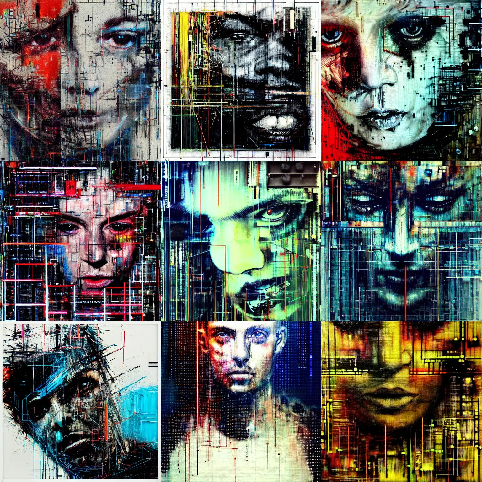 Prompt: hyperrealistic portrait of a moog modular synthesizer, by Guy Denning, Russ Mills, glitch art, hacking effects, glitch effects, digital tech effects, cybernetics, detailed lines, intricate detail, holographic, polished, chromatic, clear, color blocking, acrylic on canvas, octane, concept art, abstract, 8k, cgsociety, trending on artstation