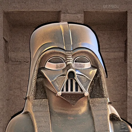 Image similar to darth vader, ancient egyptian art, high quality, high resolution