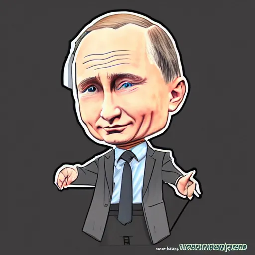 Prompt: Putin anime chibi style