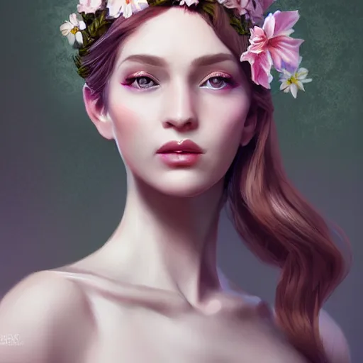 character concept portrait of a beautiful woman with | Stable Diffusion ...