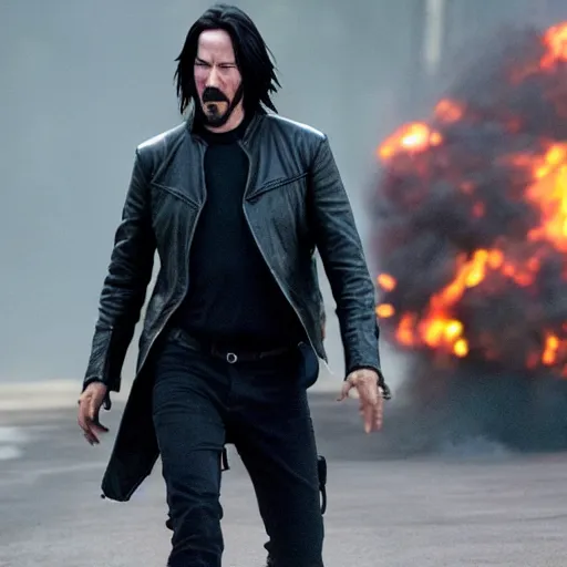 Prompt: keanu reeves as ghostrider 8 k detailed