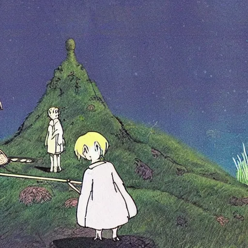 Prompt: derivative work of studio ghibli Tove Jansson botw that is better than the original showing moment