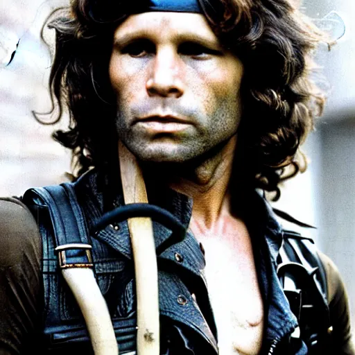 Image similar to jim morrison as snake plisskin