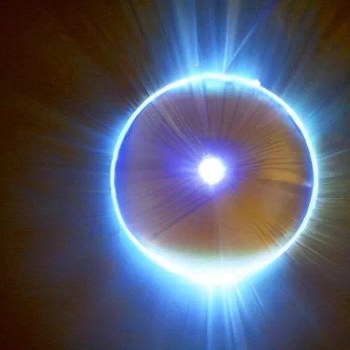 Image similar to a glowing orb of energy floating in mid - air, the inside is like a giant star - gate with portals to other spaces and dimensions