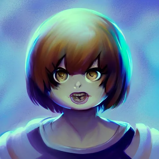 Image similar to Frisk Sans Chara Fusion, digital Painting, ultradetailed, artstation, oil Painting, ultradetailed, artstation