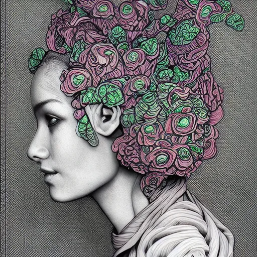 Image similar to the anatomy of a head of lettuce that looks like a beautiful woman, an ultrafine detailed painting by james jean, intricate linework, bright colors, final fantasy, behance contest winner, vanitas, angular, altermodern, unreal engine