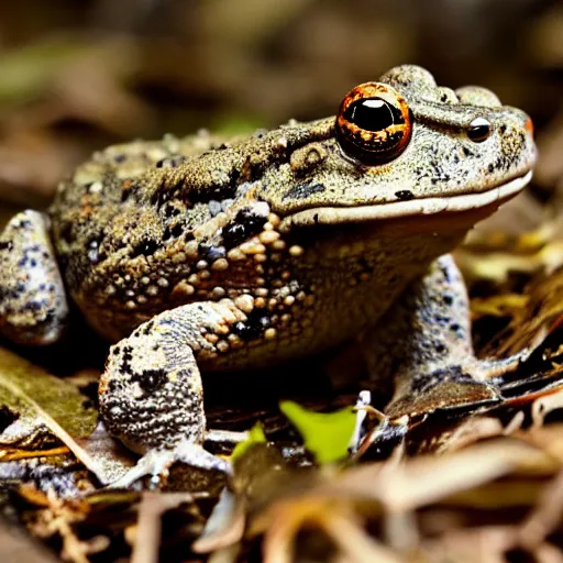 Image similar to photo of American Toad birthday party in the woods at night