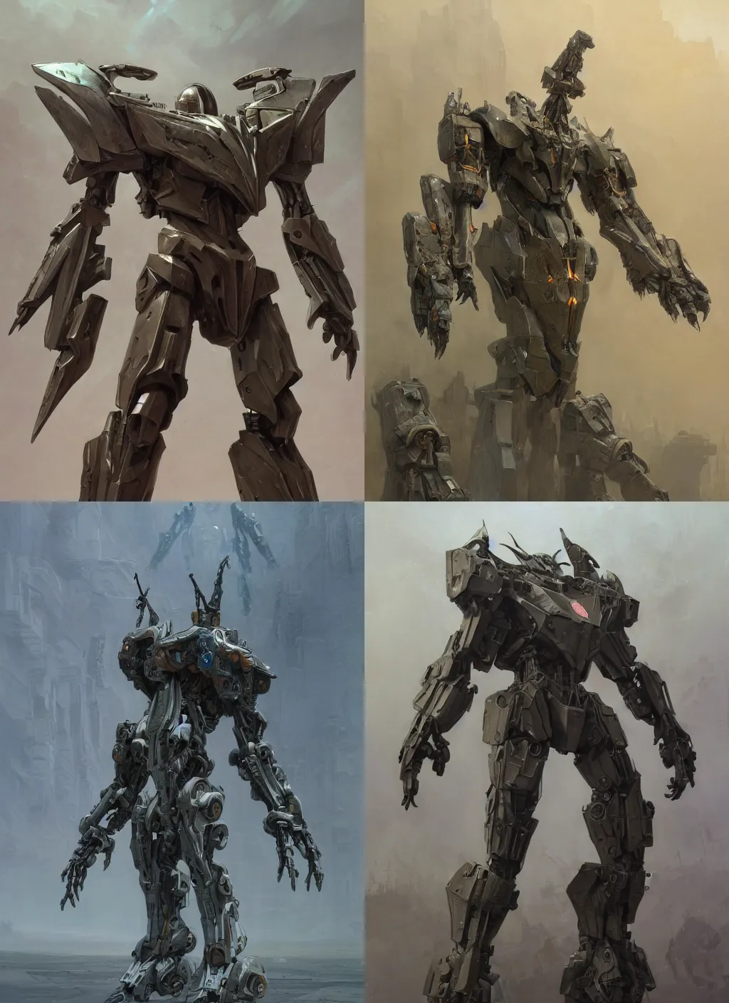 Prompt: concept art of a Cybertronian (F 16) mech Full body, Trending intricate, highly detailed, smooth, artstation, digital illustration by Ruan Jia and Ilya Repin and Artem Chebokha and Wayne Barlowe and Greg Rutkowski and Zdislav Beksinski, two legs two arms one head, heroic proportions figure, follows the golden ratio