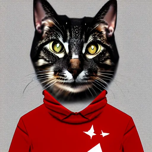 Prompt: soviet cat using soviet clothes photorealistic