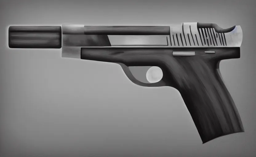 Image similar to gun inspired by Tesla, studio lighting, digital painting