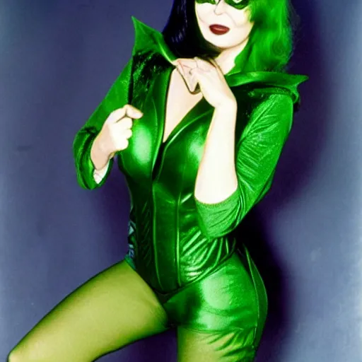 Image similar to elvira as the riddler