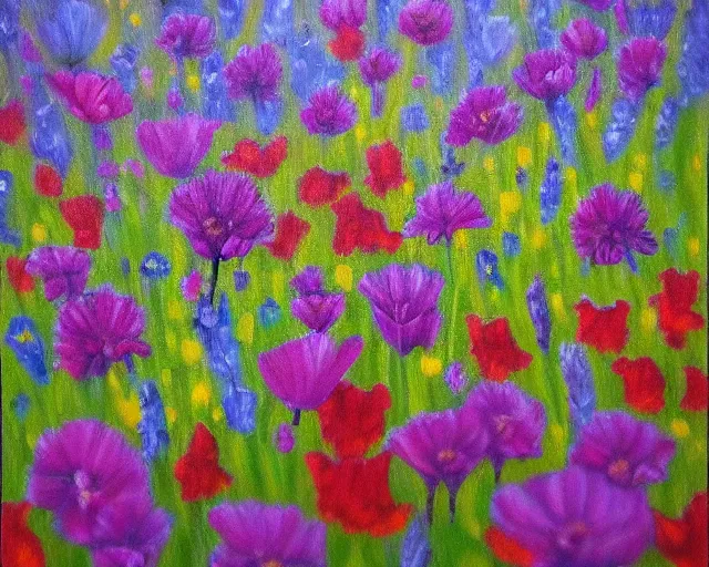 Prompt: wildflowers by oksana dobrovolska
