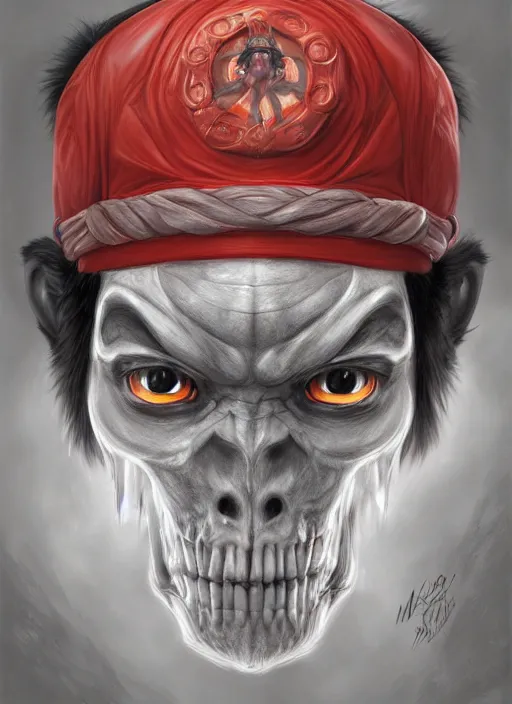 Image similar to a professional digital painting of luffy d monkey, beautiful bone structure, symmetrical facial features, intricate, elegant, concept art, sharp detail, focused, illustration, smooth render, art style by Mandy Jurgens and Ian Spriggs