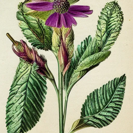 Prompt: botanical illustration of a historic pencil sharpener