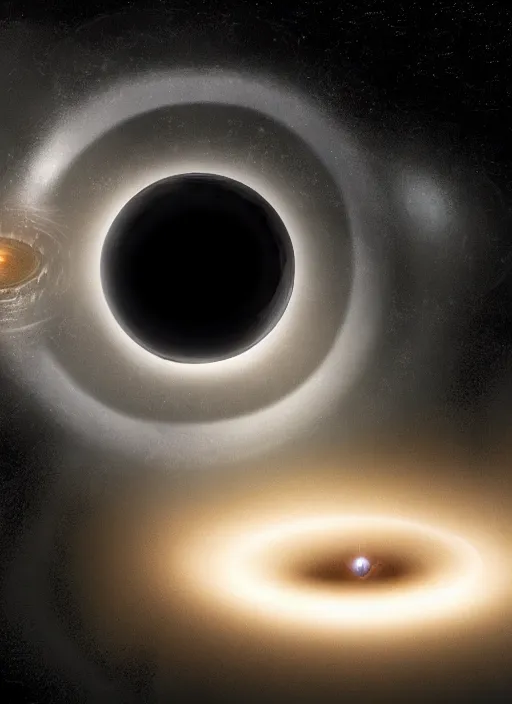 Image similar to Humanoid black hole, alien technology, see through, space