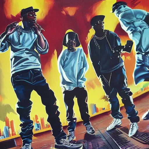 Prompt: detailed photorealistic pictures of 9 0 s hip hop cover album style from rapper two ballz, this album called hustle on the buut, in the style of bob peak and alex ross, gouache and wash paints color, detailed facial and body and human environments and background and foreground and small details and big details proportionate, detailed 5 k details, detailed string text.