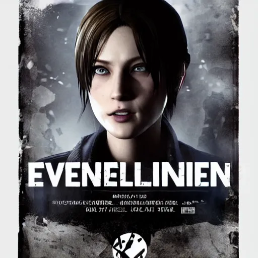 Prompt: eveline character poster from game resident evil 7, poster by capcom art team