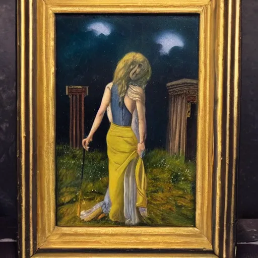 Prompt: an oil painting in the style of romanticism of the tarot card The Fool