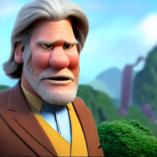 Image similar to jeff bridges as a pixar disney character from up ( 2 0 0 9 ), unreal engine, octane render, 3 d render, photorealistic