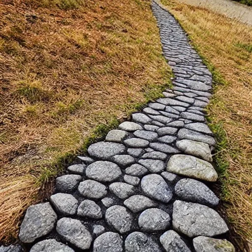 Prompt: spiky stone path