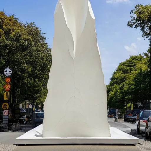 Prompt: distorted by nobuo sekine. in the center of the street art is a large gateway that seems to lead into abyss of darkness. on either side of the gateway are two figures, one a demon - like creature, the other a skeletal figure.