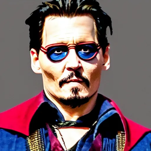 Image similar to johnny depp as dr strange