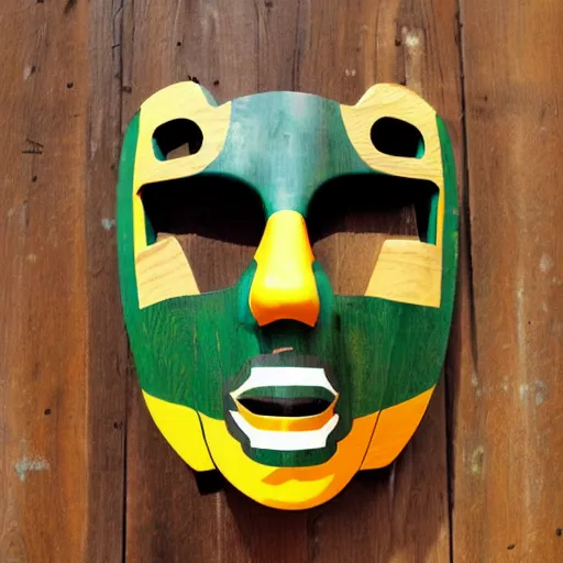 Prompt: jet set radio wooden mask