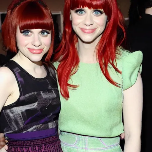 Prompt: hayley williams and zooey deschannel daugther