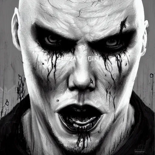 Prompt: head portrait of young and handsome billy corgan as a zombie, 7 days to die zombie, gritty background, fine art, award winning, intricate, elegant, sharp focus, cinematic lighting, digital painting, 8 k concept art, art by michael hussar, art by brom, art by guweiz and z. w. gu, 8 k