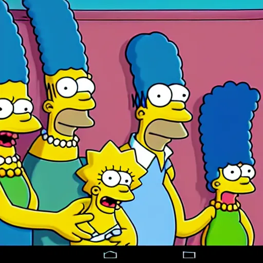 Image similar to screenshot from the simpsons with graggle simpson, season 4 5