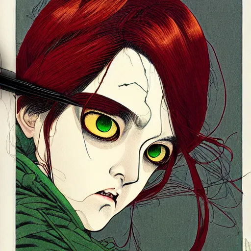 Image similar to prompt : portrait of rogue painted in miyazaki color style drawn by katsuhiro otomo and takato yamamoto, inspired by fables, china doll face, smooth face feature, intricate oil painting, high detail, sharp high detail, manga and anime 2 0 0 0